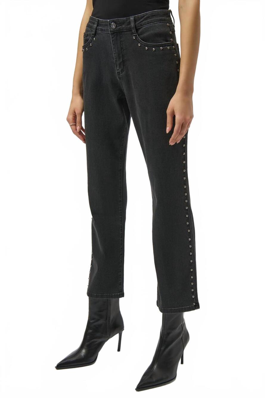 NEW JOSEPH RIBKOFF classic straight leg jeans in charcoal grey